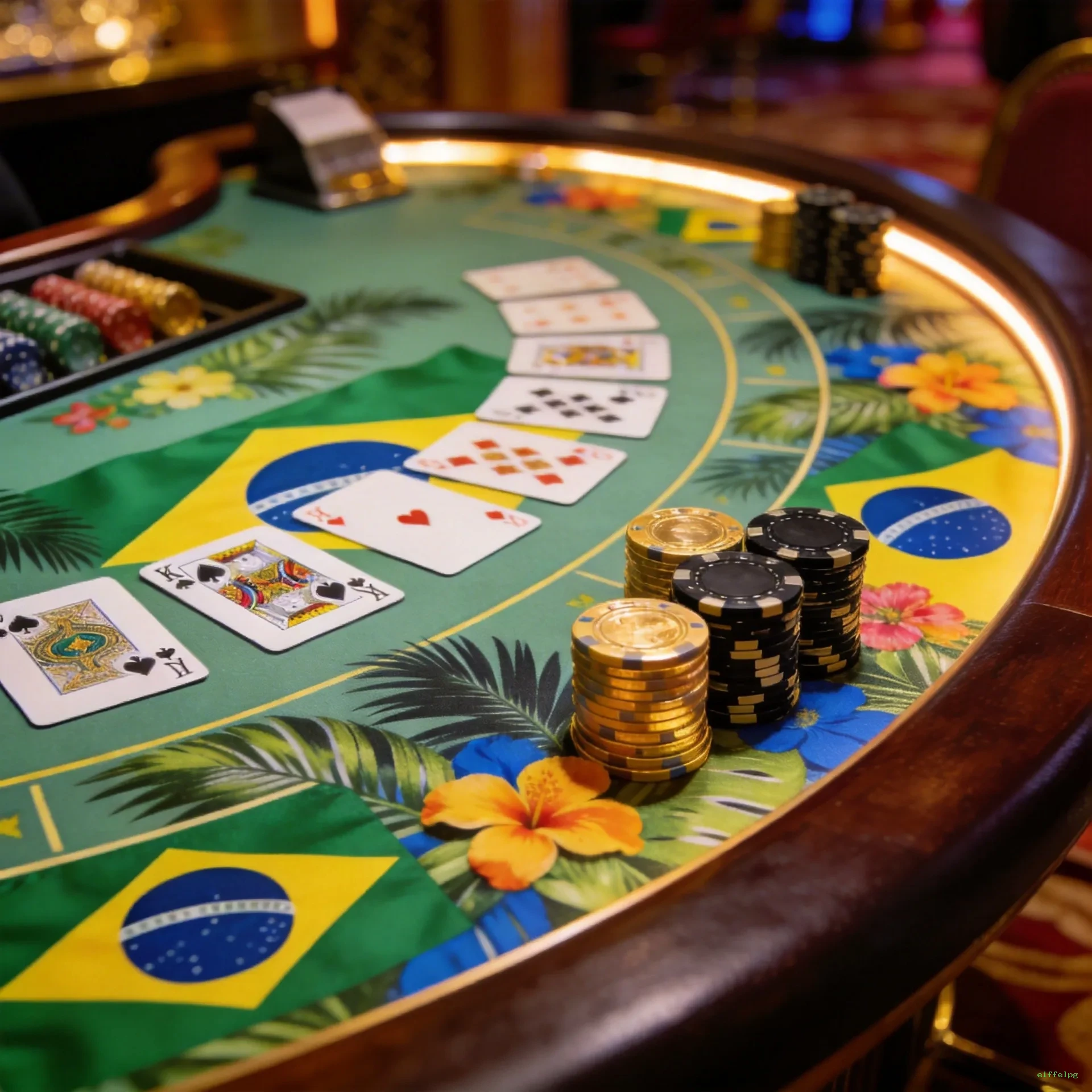 Imagem promocional do cassino online da eiffelpg mostrando jogos ao vivo